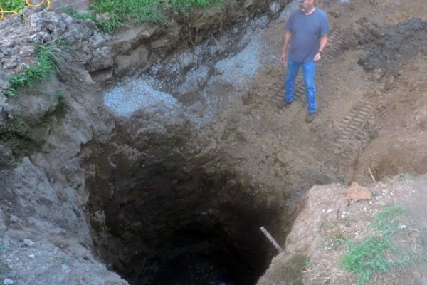 Arrow Rock Gun Shop Cistern Removal