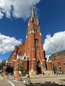 Steeple Square - church in full