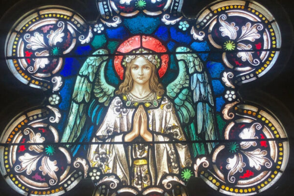 Steeple Square – detail stained glass